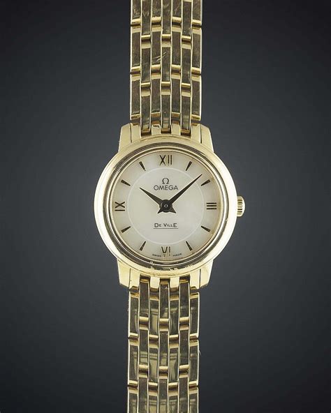 omega watch gold women|omega solid gold ladies watch.